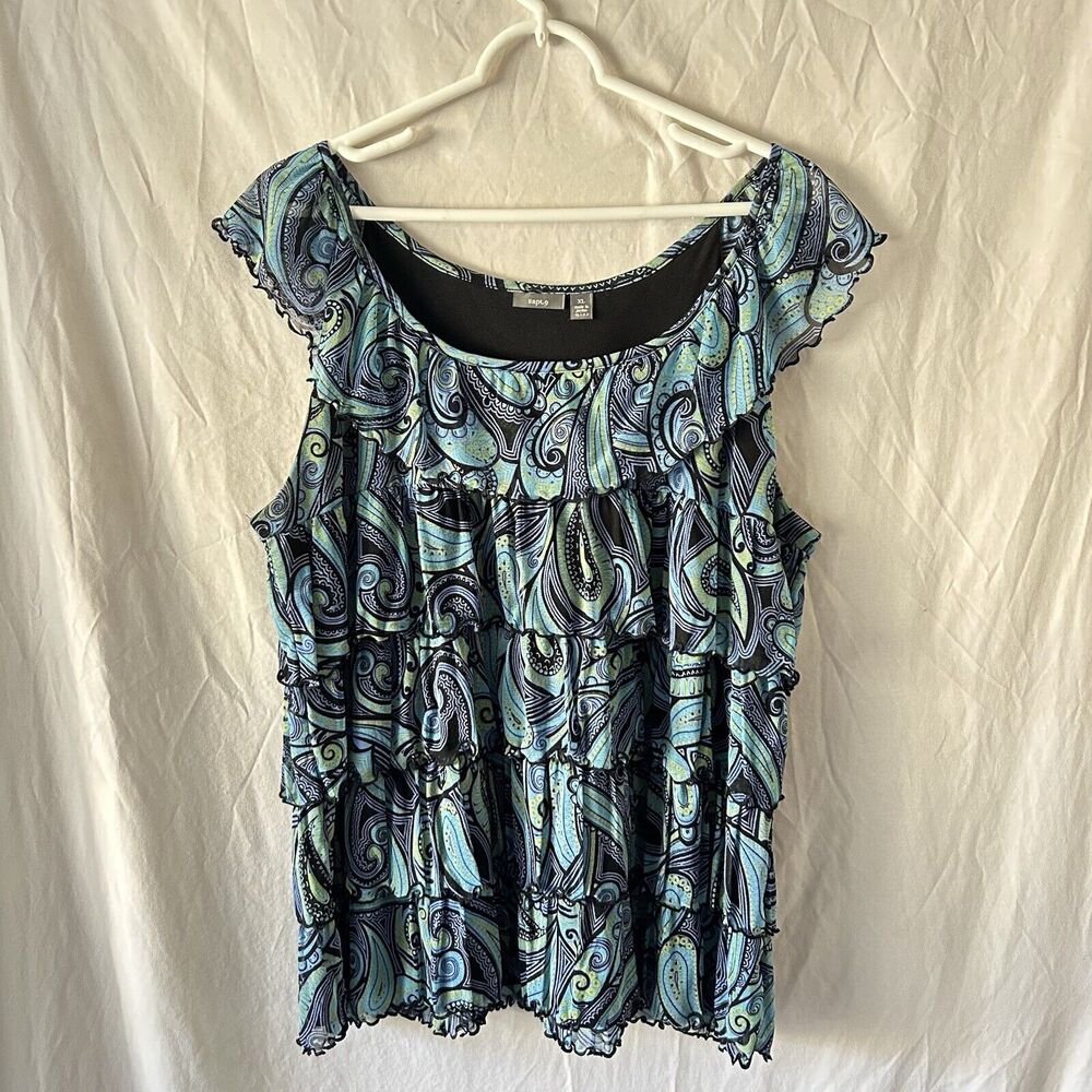 90s Vintage Whimsigoth Top XL Fairy Grunge Paisley Retro Mermaid Dark Romance